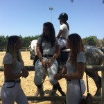 Elisabetta mMrchese Emma Ciocca e Chiara De Paola del Circolo Ippico ASD Colò